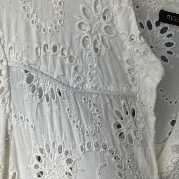 Maje Rapala White Eyelet Dress - Picture 7 of 9